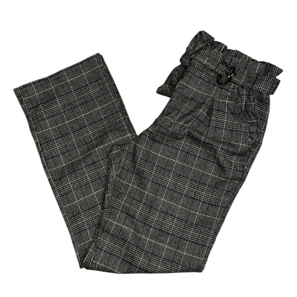 Hot Kiss Plaid Gray Dress Pants,Zipper/Hook Closure.NWOT